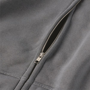 Sweat à capuche unisexe 100% en pur coton polaire avec logo personnalisé sérigraphié de haute qualité avec fermeture éclair pour l'hiver - Product Image 5