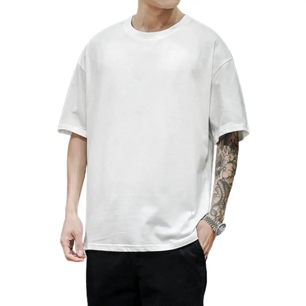 Oversized Cotton T-shirt For Men's Luxury Brand Summer Short Sleeve Shirts Man And Woman Clothes Trend Streetwear Classic Tops