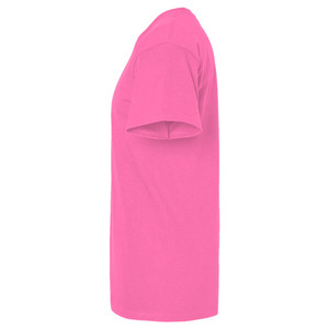 2025 colores personalizados seguridad Rosa 100% algodón sólido ecológico de gran tamaño cuello simulado camiseta Dropshoulder Streetwear hombres - Product Image 3