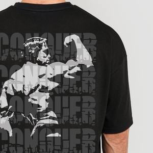 T-shirt de sport à col roulé et manches courtes personnalisé 2026, haute qualité, 100 % coton, OEM ODM, écologique, mode décontractée pour hommes - Product Image 3