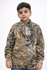 Vêtements tendance pour enfants 2026 |   Sweat-shirt camouflage pour jeunes à col montant |   Manches longues décontractées |   Fabricant de vêtements pour enfants OEM - Product Image 6