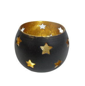 Design fantaisie métal fer support votif feuille d'or couleur luxe Design bougie pot pour salon et décoration de table - Product Image 6