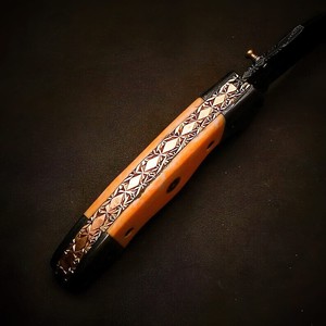 Cuchillo de bolsillo plegable de acero de Damasco personalizado hecho a mano a bajo precio con mango de hueso, cuchillos plegables de bolsillo para exteriores, nuevo plegable para acampar - Product Image 4