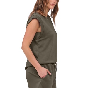Conjunto de Pijama de Verano para Mujer, Talla Grande, con Logotipo Personalizado, Transpirable, de Encaje, Camiseta y Pantalones Cortos, Poliéster/Algodón 2026 - Product Image 3
