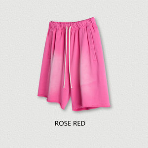 กางเกงขาสั้นเล่นกีฬาของผู้ชายไล่ระดับสีความหนาของ400gsm วินเทจสำหรับผู้ใหญ่ - Product Image 3