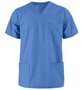Venta en nueva camiseta tejida personalizada Scrub Top para panel médico serigrafía Unisex mejor calidad - Product Image 2