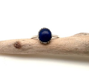 Lapis pierre précieuse bague bijoux pour femmes argent Boho Style bijoux 925 en argent Sterling tendance bague faite à la main cadeau pour elle - Product Image 2