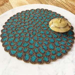 ที่ชาร์จลูกปัดแบบแฮนด์เมดสุดหรูสำหรับรับประทานอาหารตกแต่งวันหยุดที่ไม่เหมือนใครสำหรับพิธีขึ้นบ้านและโอกาสพิเศษอื่นๆ - Product Image 3