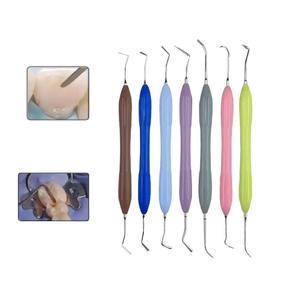 Dental Composite Filling Instruments Set 7pcs <b>Silicone</b> Handle Resin Spatula Plugger Restorative <b>Tools</b> for Aesthetic Dentistry - Product Image 3