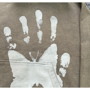 Sweat à capuche 100% coton avec impression 3D et logo personnalisé de haute qualité, sweat à capuche épais avec fermeture éclair complète pour hommes 500gsm - Product Image 2