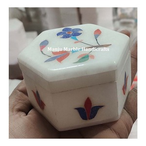 Customized Design Available In Marble Inlaid <b>Box</b> With Mother Of Pearl Material For Home Decoration And Gifts Purpose - Product Image 5
