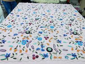 Luxury 3D Flower Embroidery Beaded Net Fabric with Multicolor <b>Sequins</b> Woven Lace for Accessory Use - Product Image 3