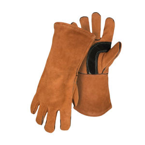 Gants de soudage en cuir professionnels Paume pistolet avec poignée améliorée et gants en cuir confortables pour la manutention longue distance - Product Image 4