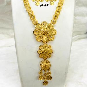 ชุดสร้อยคอเครื่องประดับแฟชั่นดูไบ24K ชุดต่างหูกำไลข้อมือวัสดุทองแดงสำหรับบัลแกเรีย - Product Image 1