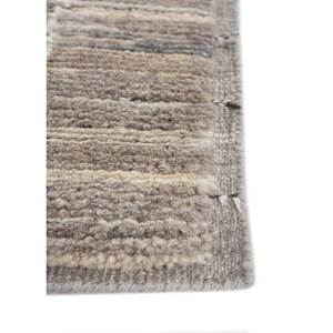 Alfombra de Lana Anudada a Mano Color Beige Marrón Manifest Re-1507 (Cs-01) - Alfombra Rectangular Abstracta a Rayas para Pasillo, Sala de Estar o Habitación Estilo Afgano - Product Image 4