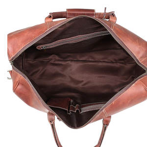 Retro Genuine Crazy Horse leather Travel Bag Vintage Real Cow Skin Overnight Handmade Weekender Duffel for <b>Men</b> And Women - Product Image 6