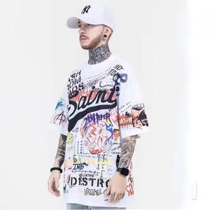 Nouveaux T-shirts Boxy tendance T-shirt Boxy à épaules tombantes Tee Logo personnalisé, couleur, taille T-shirts pour hommes Crop Tops Impression complète - Product Image 3