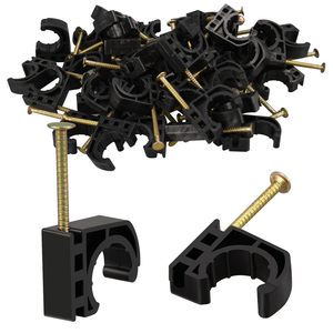 Paquete <span class=keywords><strong>de</strong></span> 50 Abrazaderas en J <span class=keywords><strong>de</strong></span> 1/2 Pulgada Resistentes <span class=keywords><strong>a</strong></span> la Corrosión con Juego <span class=keywords><strong>de</strong></span> Clavos para <span class=keywords><strong>Conexiones</strong></span> <span class=keywords><strong>de</strong></span> Tuberías <span class=keywords><strong>de</strong></span> Baja Presión PEX, <span class=keywords><strong>Cobre</strong></span> y <span class=keywords><strong>CPVC</strong></span> - Product Image 1