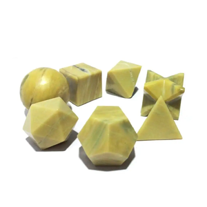 Ensemble de géométrie super pierre Serpentine Stone ensemble de géométrie en cristal solides platoniques ensemble de géométrie en pierre naturelle sacrée guérison - Product Image 2