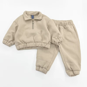 Vêtements pour enfants en polaire polaire de haute qualité avec fermeture éclair, logo personnalisé, ensemble pour garçons et filles de 1 à 13 ans, jogging d'hiver pour enfants, vêtements pour filles et garçons - Product Image 5