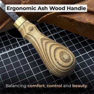 <b>Leather</b> Awl Sharp Needle Hand Forged From Hardened Carbon Steel, Ash Handle Stitching Awl, Leatherworking Awl, <b>Leather</b> <b>Work</b> <b>Tool</b> - Product Image 3