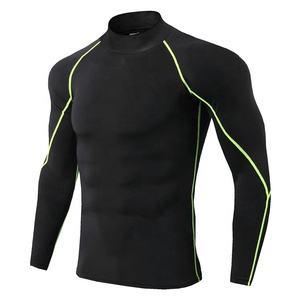 Camiseta de Compresión con Cuello Alto para Hombre, Ropa Deportiva Personalizable para Gimnasio y Fitness, Diseño Transpirable - Product Image 5