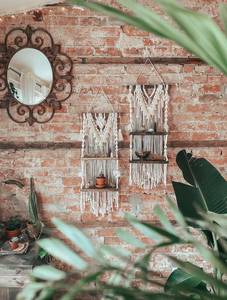 Tenture murale unique en bois faite à la main avec design de tapisserie Mandala, art décoratif spirituel Boho pour maisons et détaillants élégants - Product Image 5