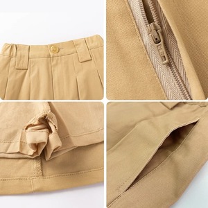 กระโปรงพลีทสีกากีสไตล์นักเรียนหญิง คุณภาพสูง รับทำโลโก้ ชุดนักเรียนสุดหรู ผลิตจากผ้าฝ้ายผสมไหม - Product Image 5