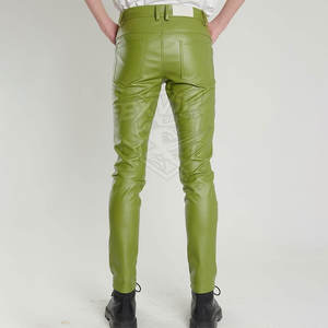 Pantalones de Cuero de Nuevo Diseño para Venta en Línea, Pantalones de Cuero de Talla Grande, Pantalones de Cuero Personalizados para Hombre - Product Image 3