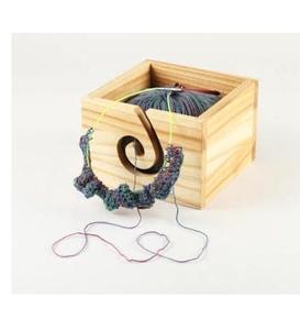 Porte-bol en fil Portable en bois de hêtre dur massif de qualité supérieure pour tricoter au Crochet 6x6x4 pouces coffret cadeau de Noël - Product Image 6