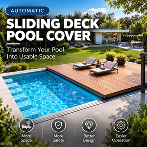 Modern Retractable <b>Sliding</b> Deck <b>Pool</b> Cover Space Saving <b>Pool</b> Platform For Home Garden Swimming <b>Pool</b> - Product Image 6