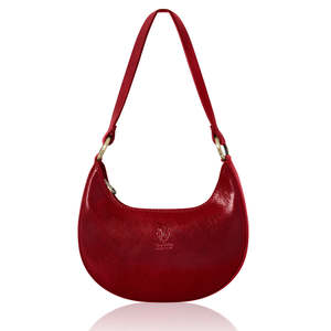 Bolso de Hombro Media Luna de Cuero Genuino Italiano - Mediano-PM615 - Product Image 5