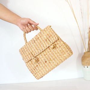 Bolsa de jacinto de agua ecológica, ligera, duradera y perfecta para ir de compras o viajar, hecha de Vietnam 2025 - Product Image 4