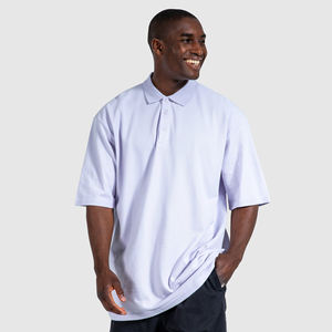 Polo à séchage rapide surdimensionné et style décontracté pour hommes, polo imprimé en coton et polyester, logo personnalisé, respirant, grande taille pour hommes - Product Image 1