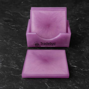Handmade Resin Coasters 4X4 Inch <b>Square</b> Luxury Premium Quality Drink Coaster Set Available in Different Colors Tradebyd - Product Image 1
