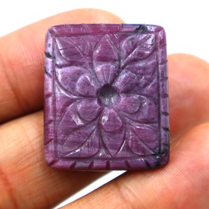 Rubis rouge naturel sculpté en cabochon, pierre précieuse, rubis sculpté à la main, pierre lisse, fournisseur en gros pour bijoux - Product Image 2