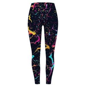 Nouveaux leggings pour femmes avec imprimé en dentelle Sexy haute élasticité confortable et décontracté Denim inspiré pantalon taille haute - Product Image 4