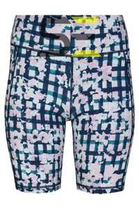 Taille haute femmes Fitness Booty Yoga Gym Shorts séchage rapide Biker pantalons de survêtement avec ceinture décoration quatre voies Stretch solide motif - Product Image 3