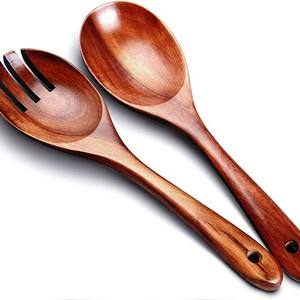 Nuevo Juego de Utensilios para Ensalada de Acacia, Ecológicos, Aptos para Lavavajillas, Hechos en India - Product Image 1