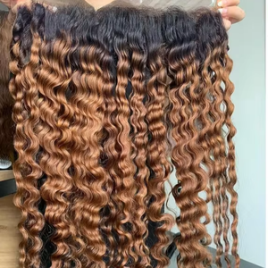 Cabello Humano Virgen Remy Vietnamita Liso Ondulado Frontal Negro en Paquete de 30'' 28''-8'' - Product Image 1