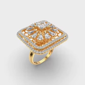 18k Gold Twisted Lab Grown Diamond <b>Ring</b> <b>Thin</b> Cluster Diamond Engagement Wedding <b>Ring</b> Women Fancy Valentines Day Diamond Jewelry - Product Image 3