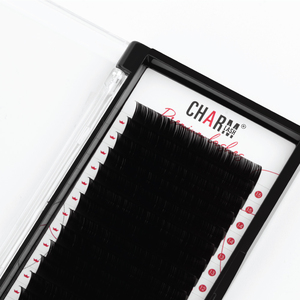 CharmLash Larga duración 0,02mm Mega Volumen 25mm Extensiones de pestañas de visón Cachemira oscura Varios rizos Bulk CC/DD/BC/CD Pestañas" - Product Image 1
