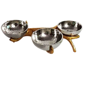 Utensilios de vajilla de Hotel de aspecto real, servidor de postres para el hogar, cuenco para servir aperitivos de Metal de diseño lujoso hecho a mano - Product Image 4