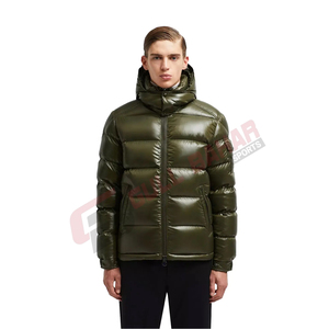 แจ็กเก็ตปลาปักเป้าแบบลำลองแนวไฮสตรีทสำหรับฤดูหนาวมีฮู้ดผ้าใบบับเบิ้ลหนาแบบมีซิปปิดผ้าใยสังเคราะห์คุณภาพสูง - Product Image 2