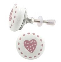 Boutons et poignées en céramique en forme de cœur, modernes et élégants, pour armoires, commodes, penderies, tiroirs, meubles de chambre, cuisine et salon