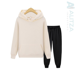 Vente en gros Survêtement à capuche imprimé unisexe personnalisé Tissu en coton biologique de haute qualité Streetwear surdimensionné pour femmes filles Logo - Product Image 4