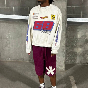 Nouvelle collection hiver 2026 : Shorts longs en mohair pour femmes, grammage lourd, design personnalisé, 100 % mohair et coton, matière chaude - Product Image 5