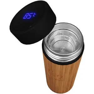 Bouteille d'eau thermique en bambou D11, gourde intelligente personnalisée avec gadgets sur mesure - Product Image 5
