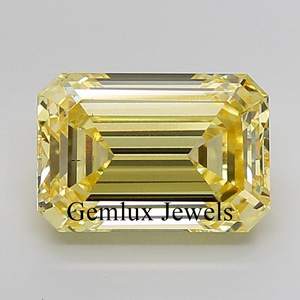 Calidad Premium Fancy Intense Yellow 7,5 quilates Emerald Cut IGI Certified Yellow Emerald Cut Lab Grown Diamante suelto para joyería - Product Image 1