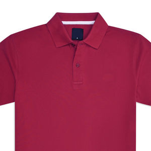 Polo pour homme haut de gamme personnalisable 100% coton avec motif uni écologique Piqué uni rouge Tailles XL à 5XL - Product Image 2